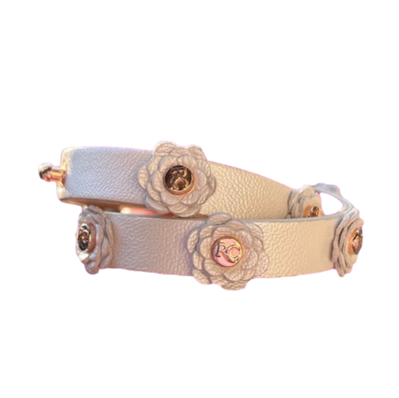 Rustic Cuff Jewelry - Rustic Cuff Meagen Double Wrap 3D Rose Gold white bracelet jewelry sorority